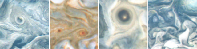 NASA wants YOU to help spot vortices like these in JunoCam photos of Jupiter!